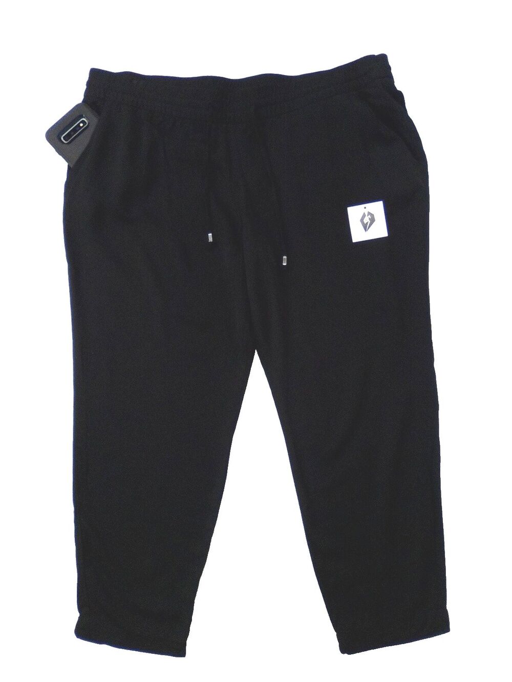 Old Navy Women's Black Slim Fit Elastic Waist Cropped Pocket Pants Size Large